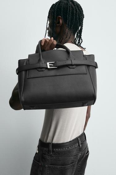 BELTED HANDBAG - Black by Zara