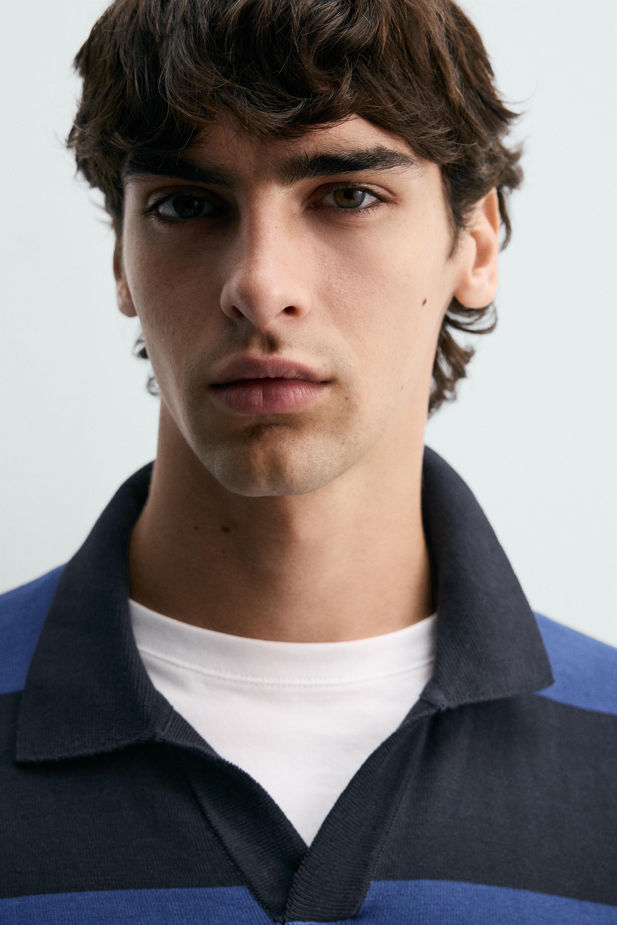 JACQUARD STRIPED KNIT POLO