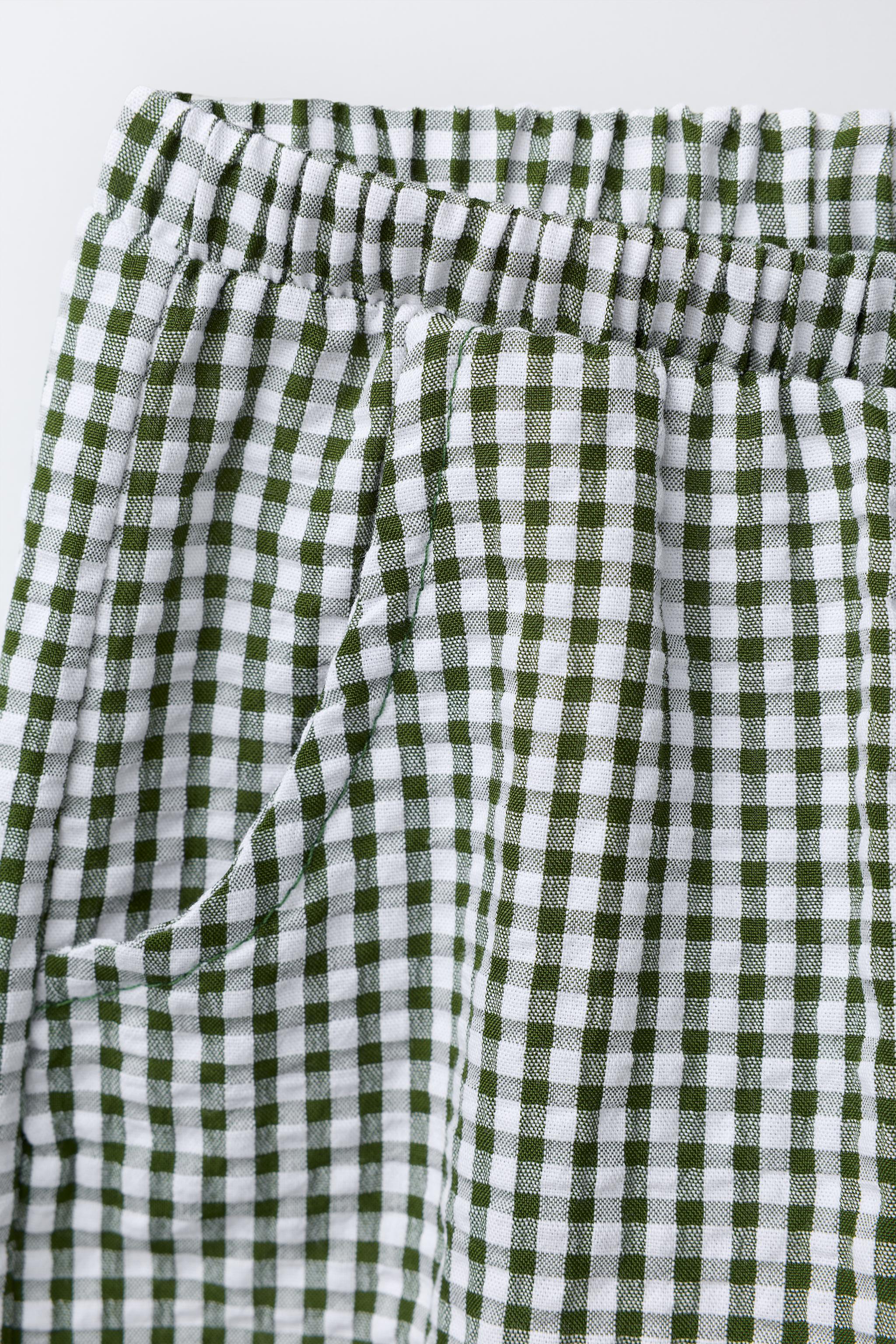 PANTALON BAGGY À CARREAUX VICHY