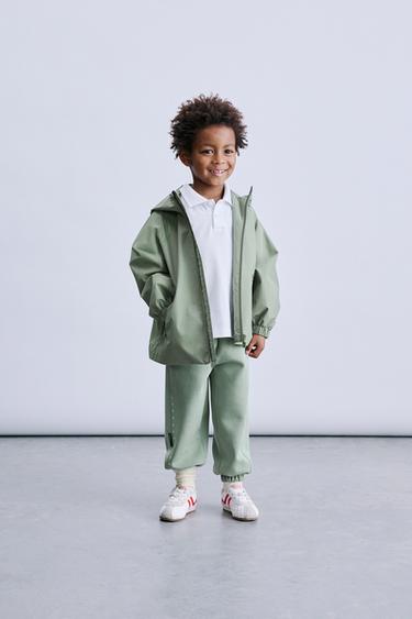 CHUBASQUERO INTERLOCK WATER REPELLENT - Verde agua de Zara