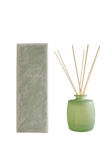 Zara (7.44 oz) VETIVER MELON SCENTED REED DIFFUSER - Dark bottle green