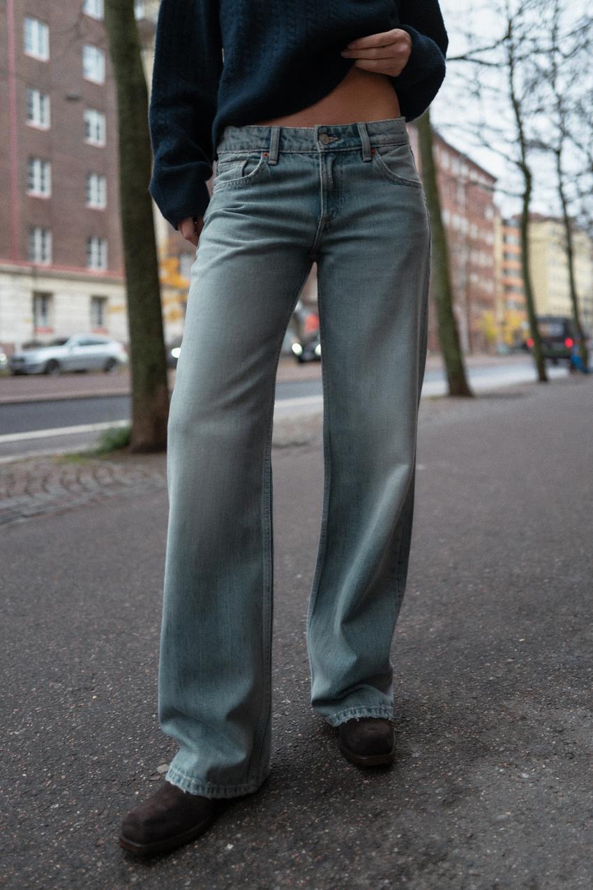 TRF WIDE LEG LOW RISE JEANS