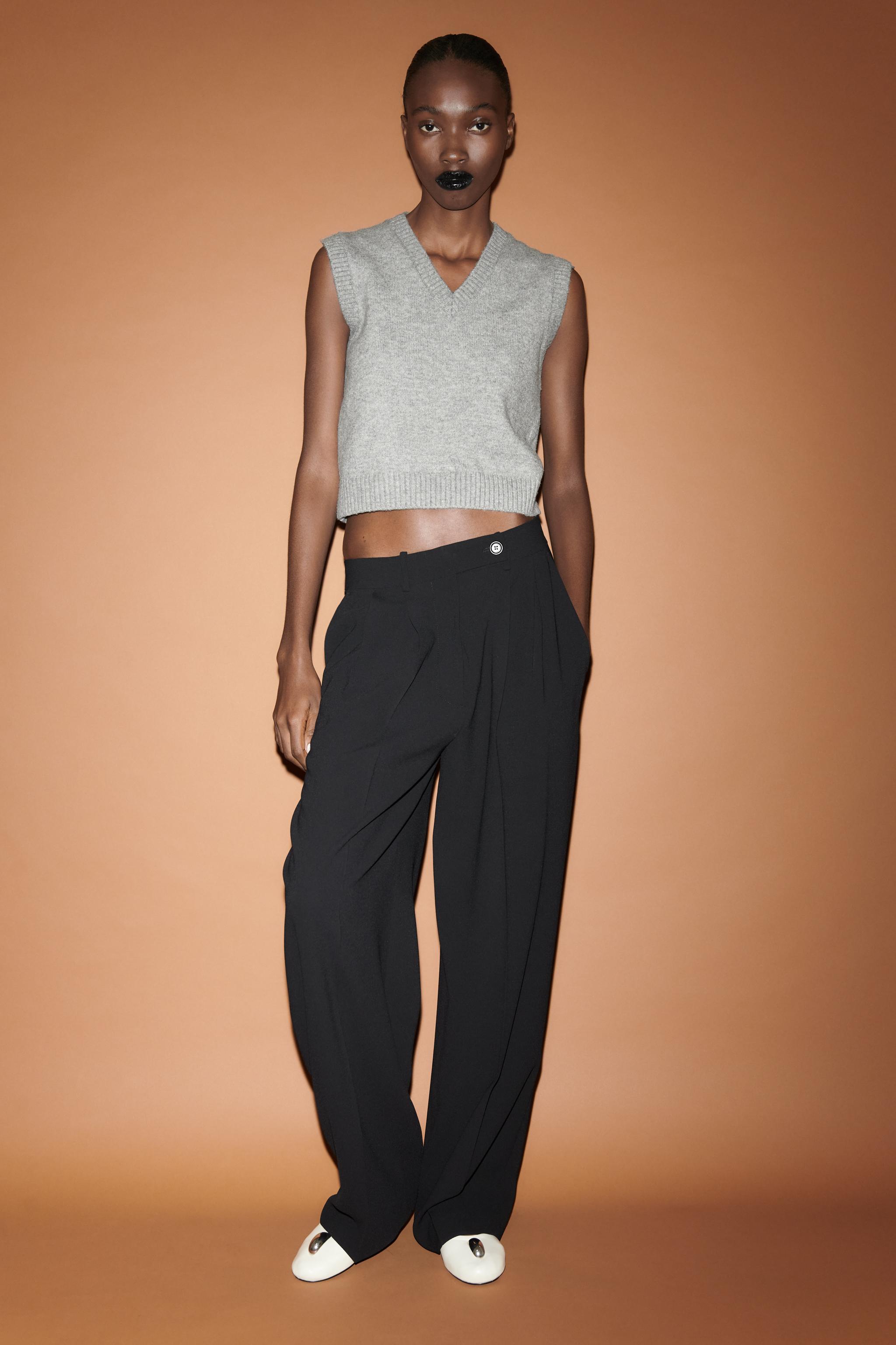 Black trousers sales zara