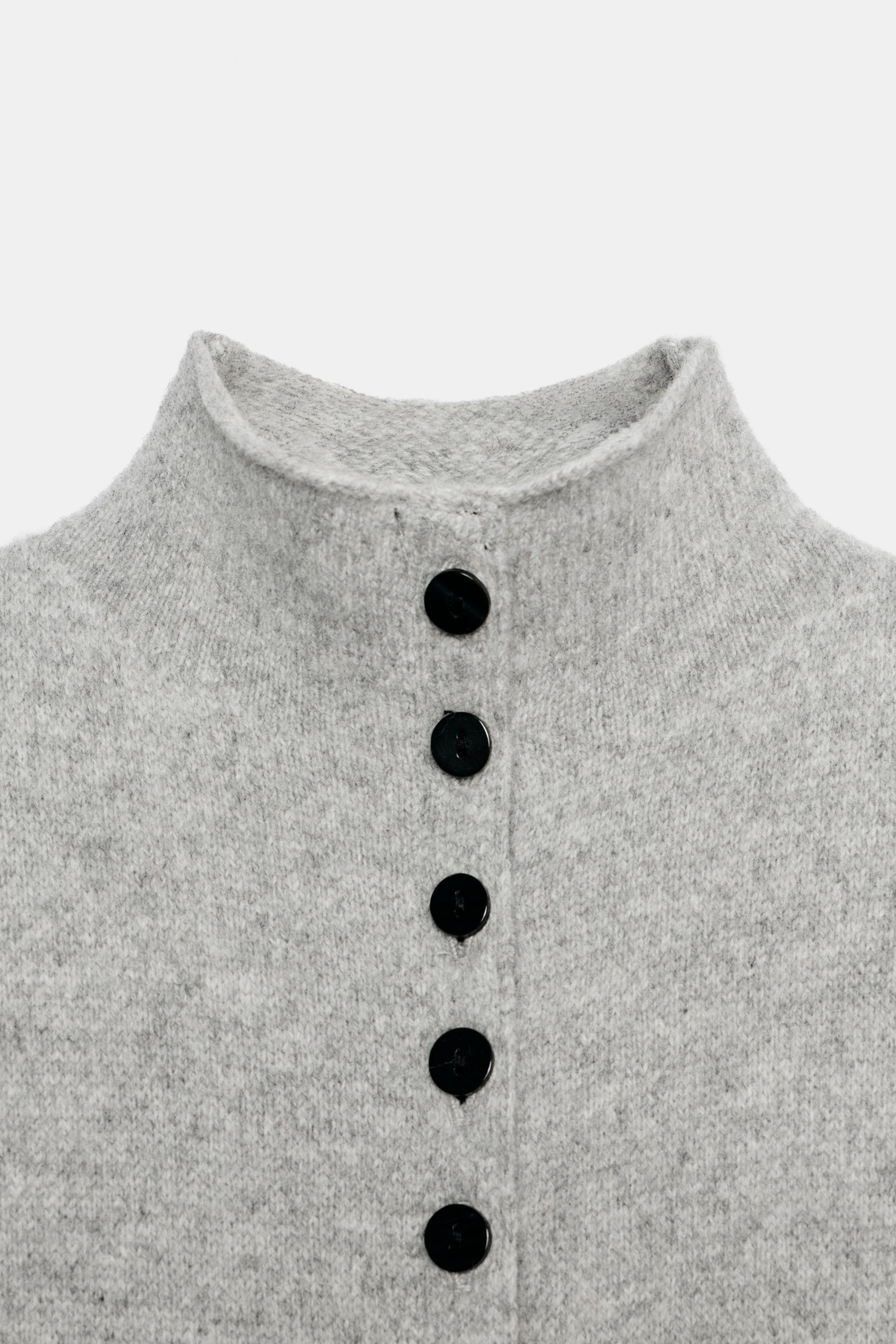 Женские куртки Zara 100% WOOL MOCK NECK JACKET — фото 8
