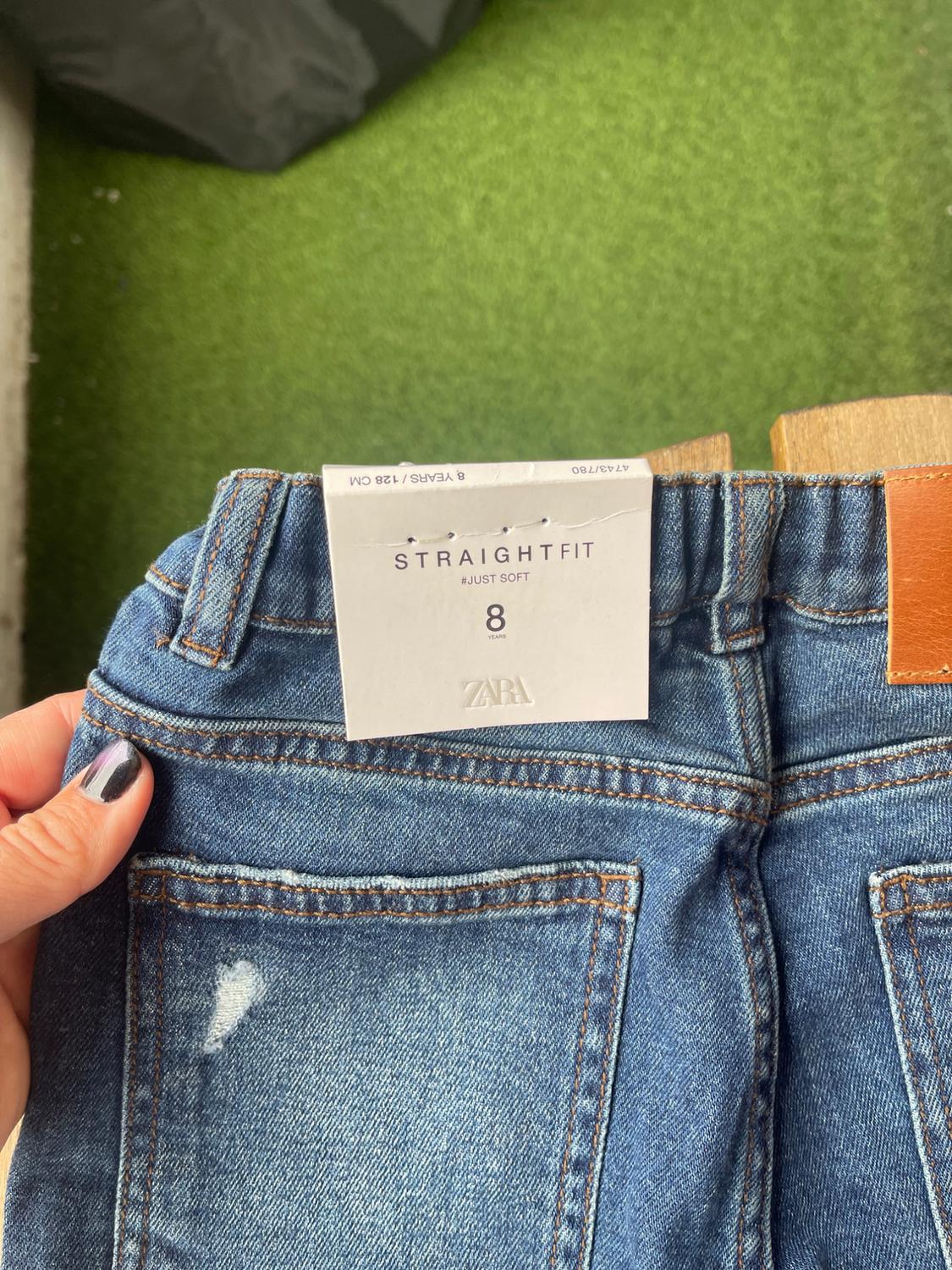DESTROYED DARK WASH JEANS - Image 3