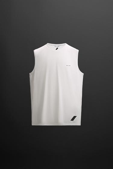 CAMISETA TANK TÉCNICA - Blanco de Zara