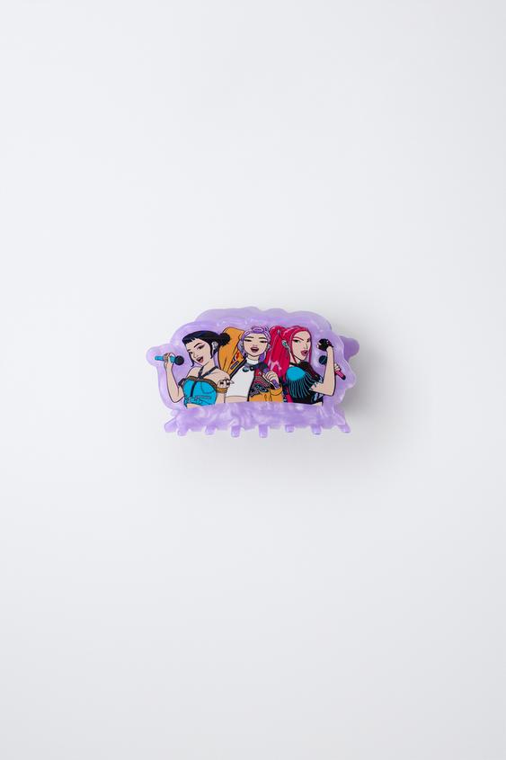 KPOP DEMON HUNTERS™ NETFLIX © PRINTED HAIR CLIP - Mauve by Zara - Image 0