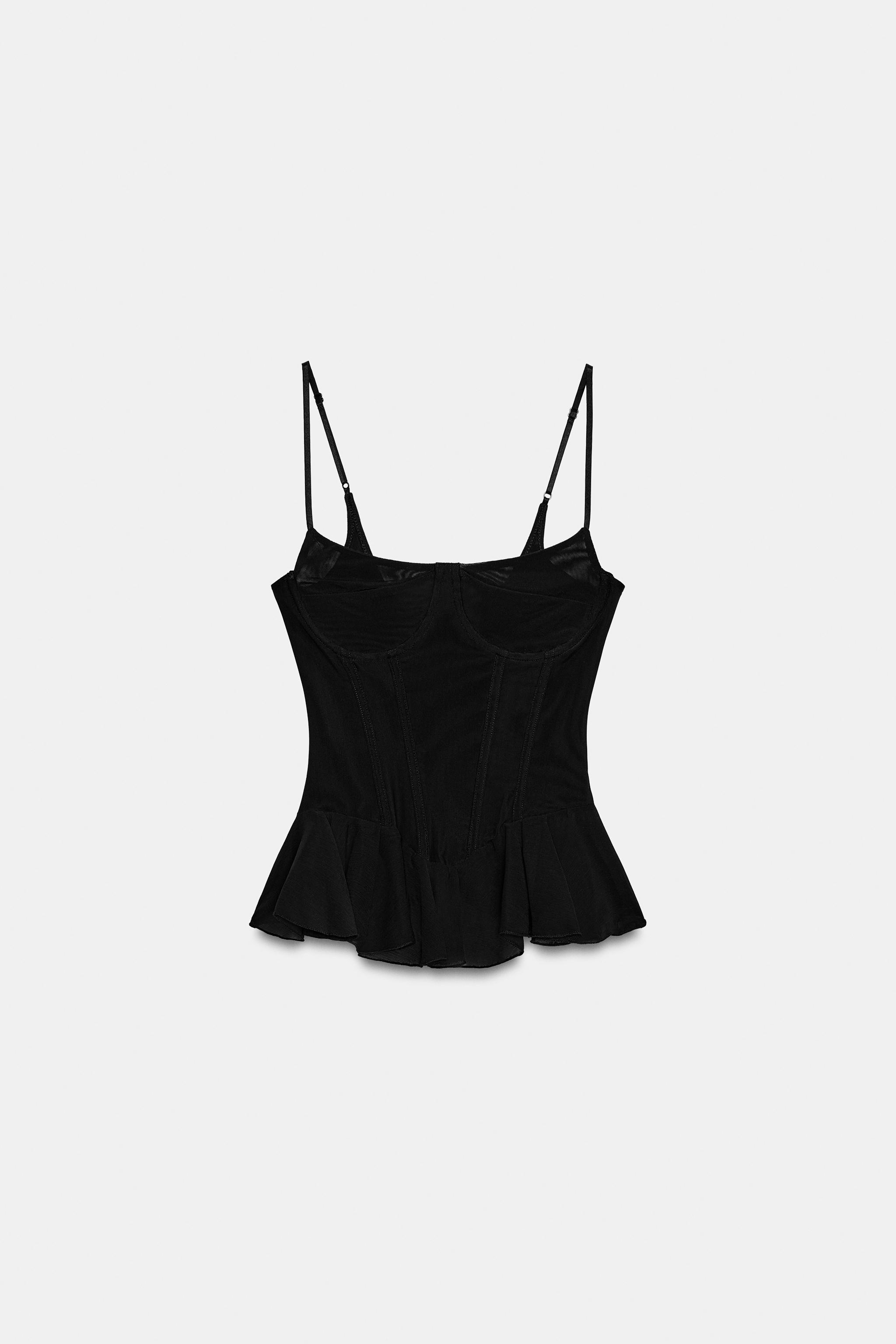 CORSET TULLE À VOLANTS