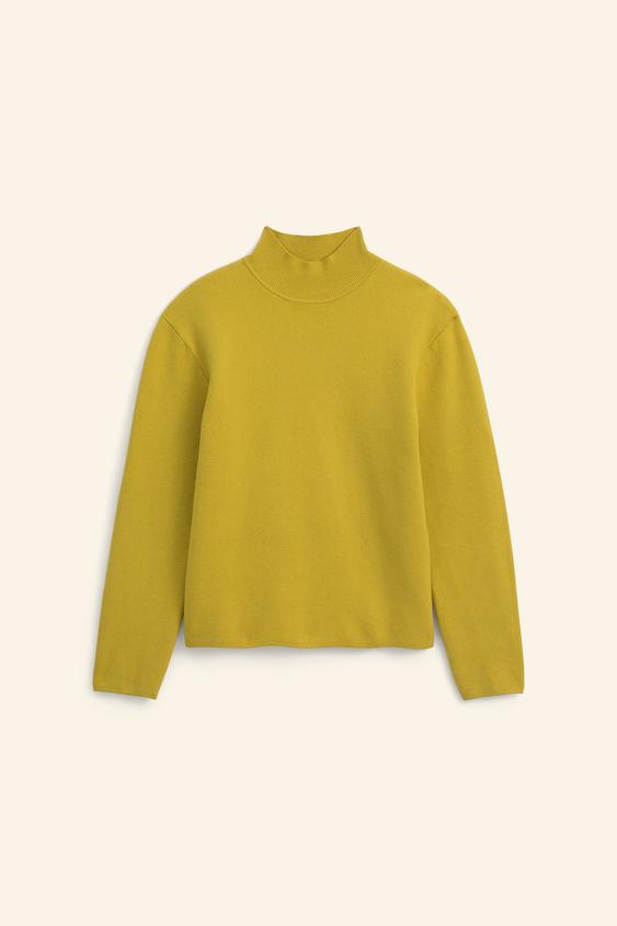 LIMITED EDITION COMPACT HIGH NECK SWEATER Mustard ZARA South Africa