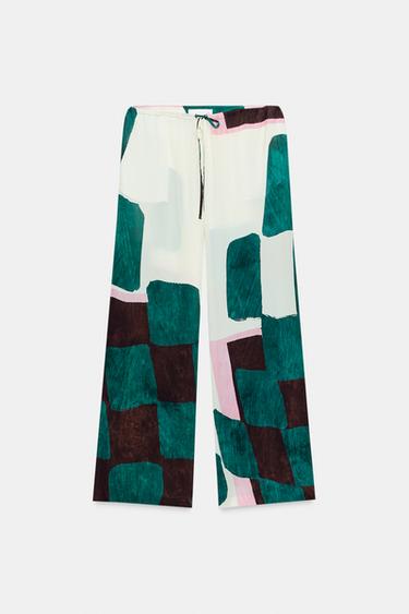 PANTALÓN ESTAMPADO ZW COLLECTION  - Khaki de Zara