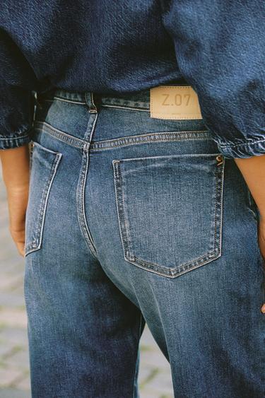 JEAN Z.07 COUPE DÉCONTRACTÉE TAILLE HAUTE BAS AVEC REVERS - Bleu de Zara - Image 4