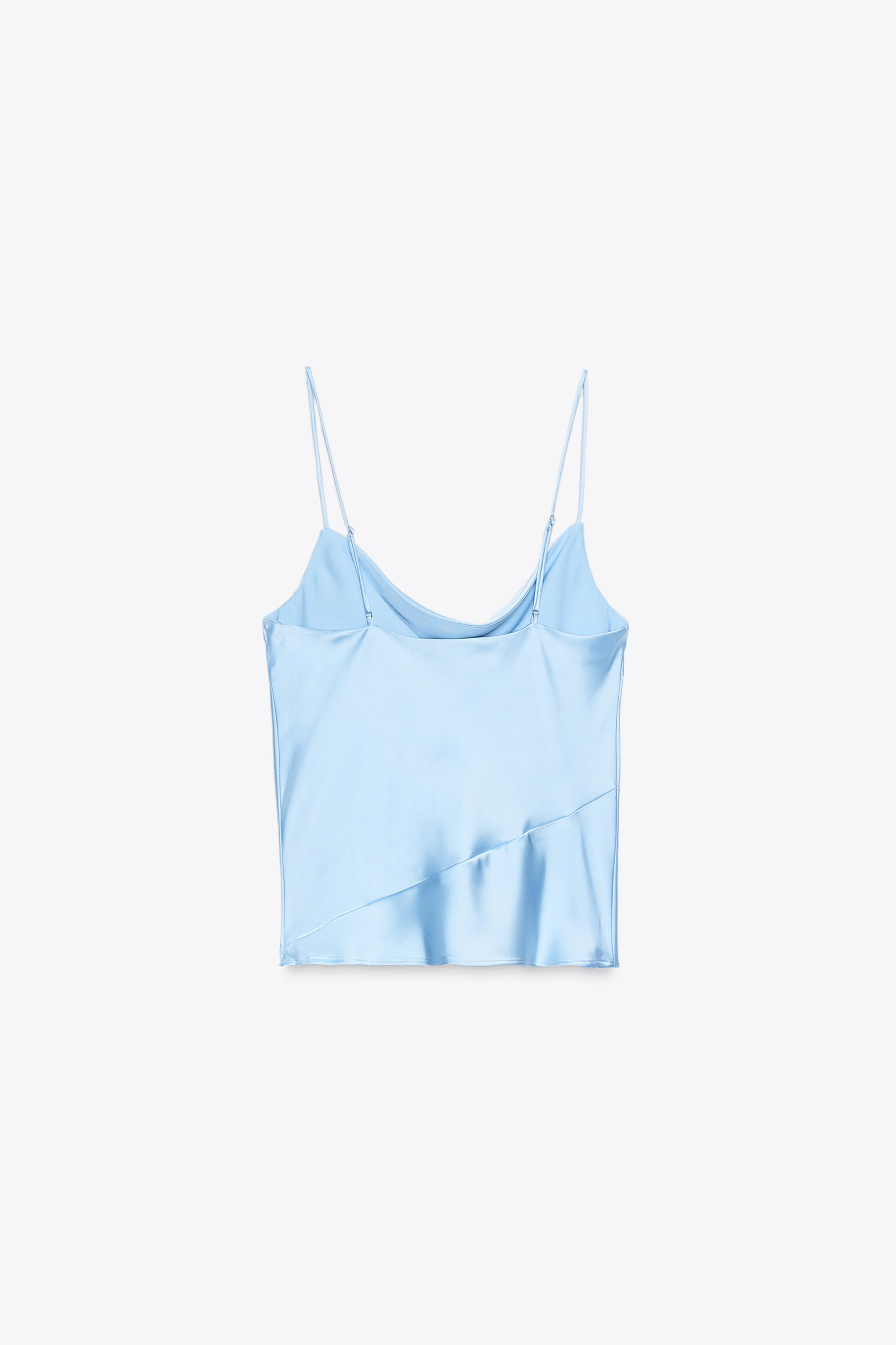 メクセンシスザラゴーサ SATIN CAMISOLE - Pastel blue | ZARA United States