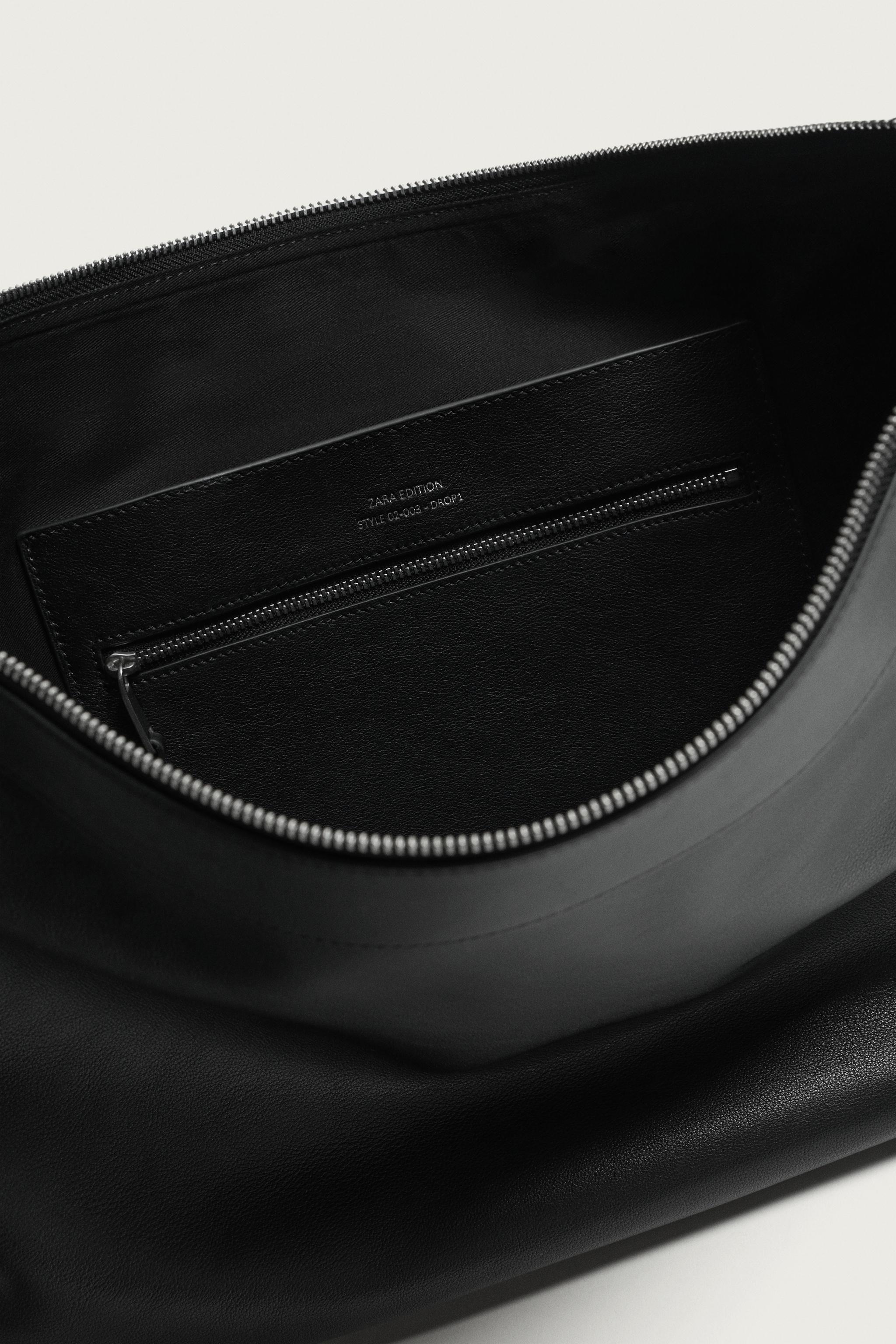 LEATHER SHOULDER BAG - Black | ZARA Canada