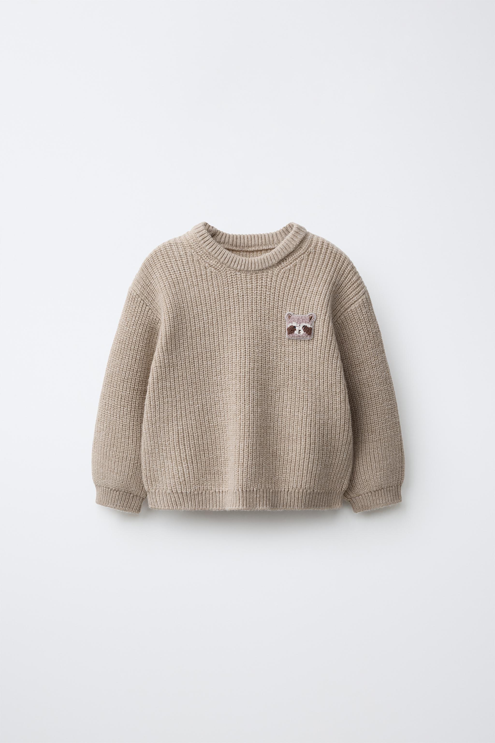 PURL KNIT PATCH SWEATER