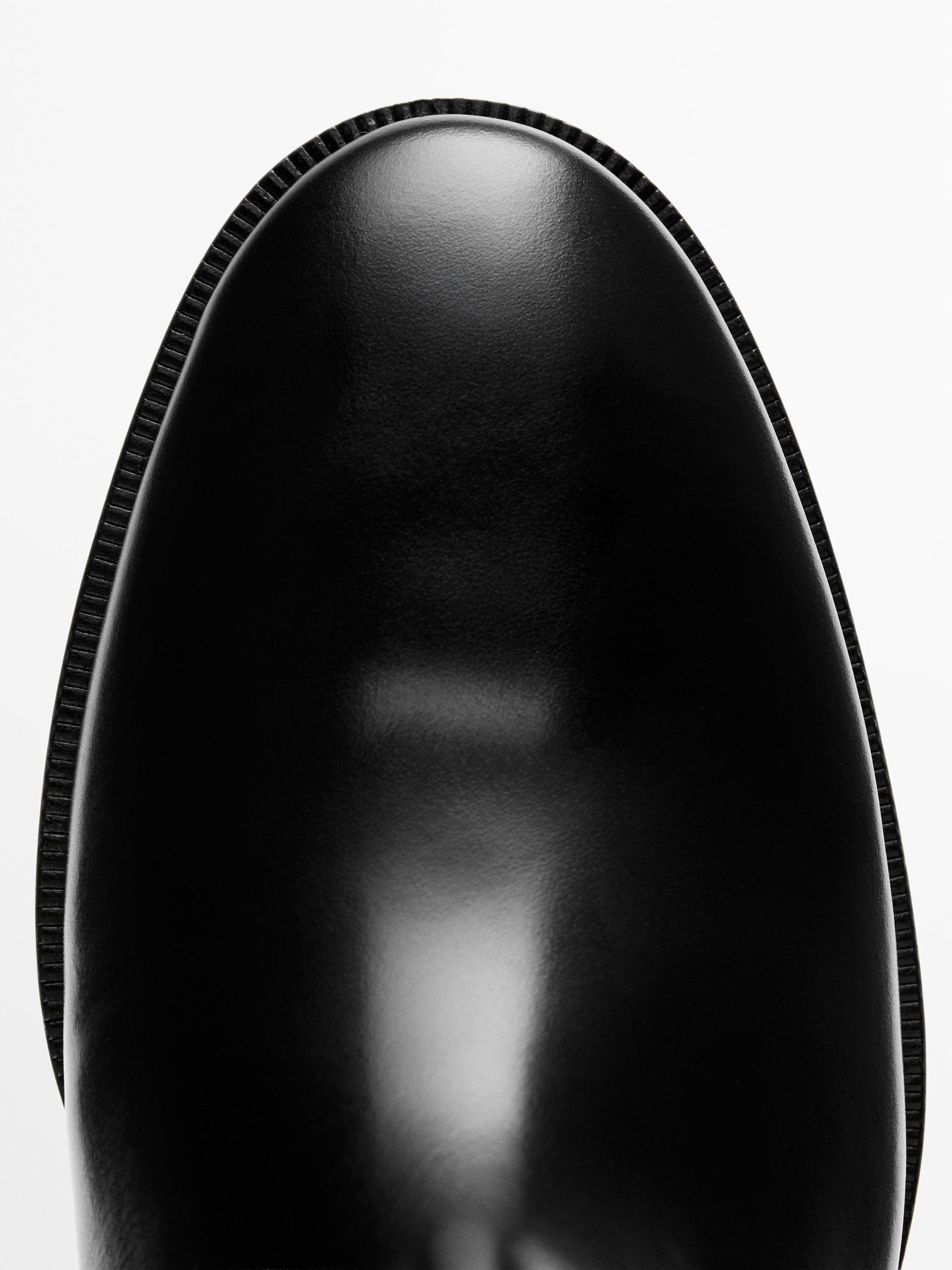 Leather riding boots - Made in Spain — Black