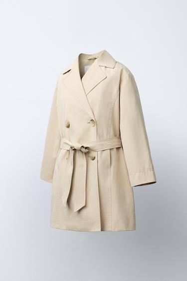 BASIC LONG TRENCH COAT - camel by Zara - Image 1
