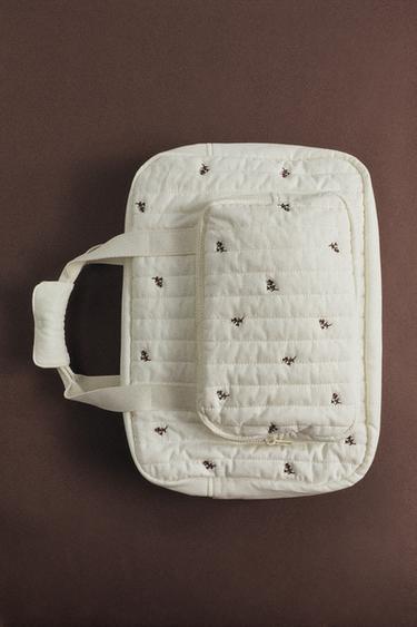 Zara FLORAL MATERNITY BAG - Off White