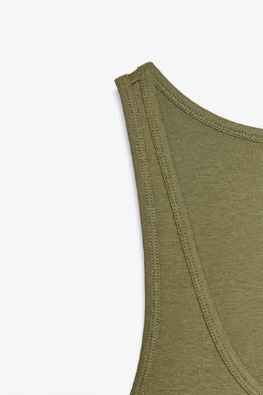 FLOWING STRAPPY T-SHIRT - Green by Zara - Image 8