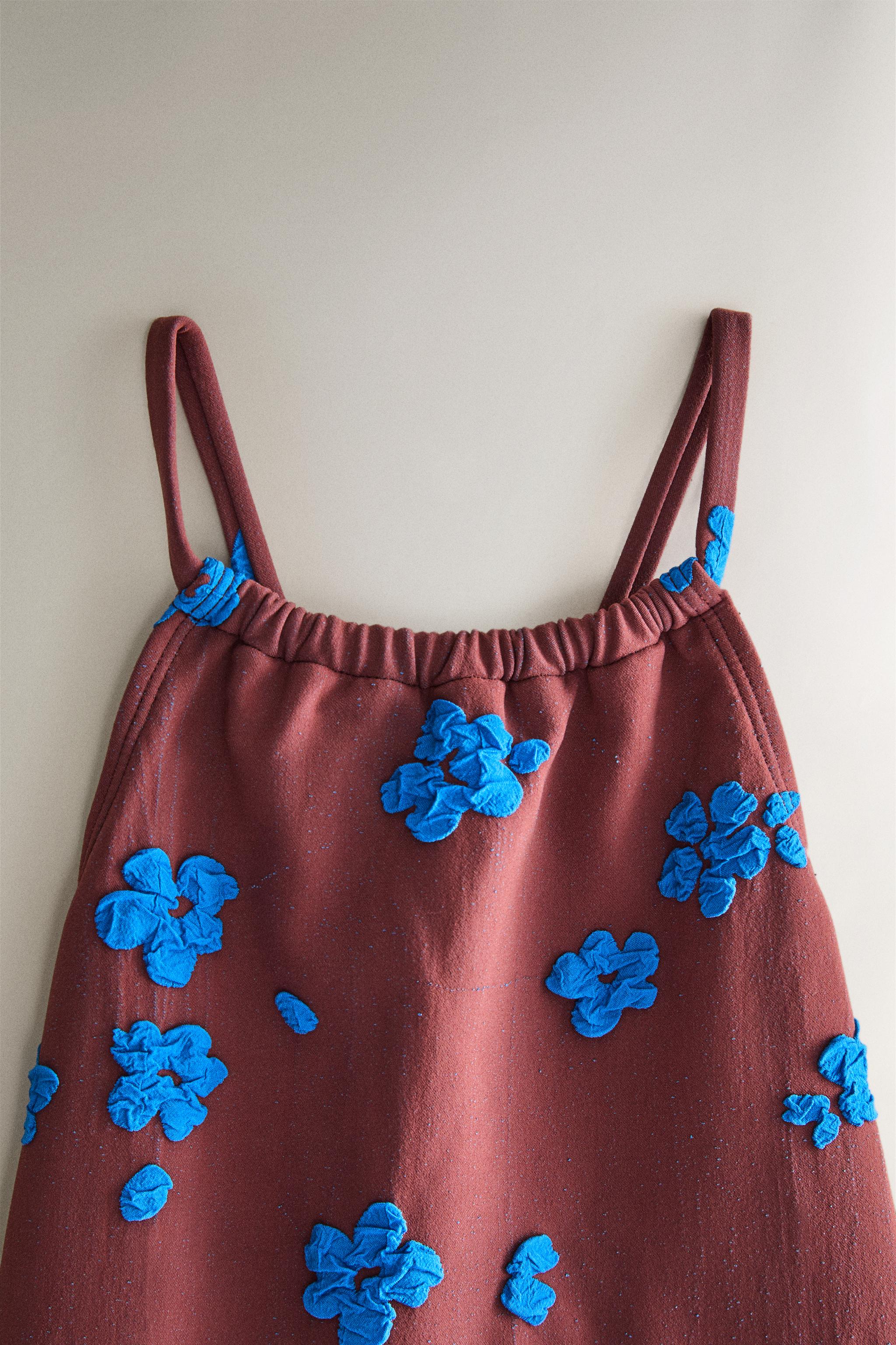KIDS’ FLORAL BEACH SWIMSUIT — Burgundy