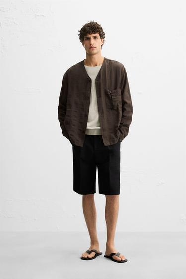 ÁO KHOÁC BLAZER THEO BỘ SUIT VẢI PHA LEN VẠT CHÉO - Xanh lục từ Zara