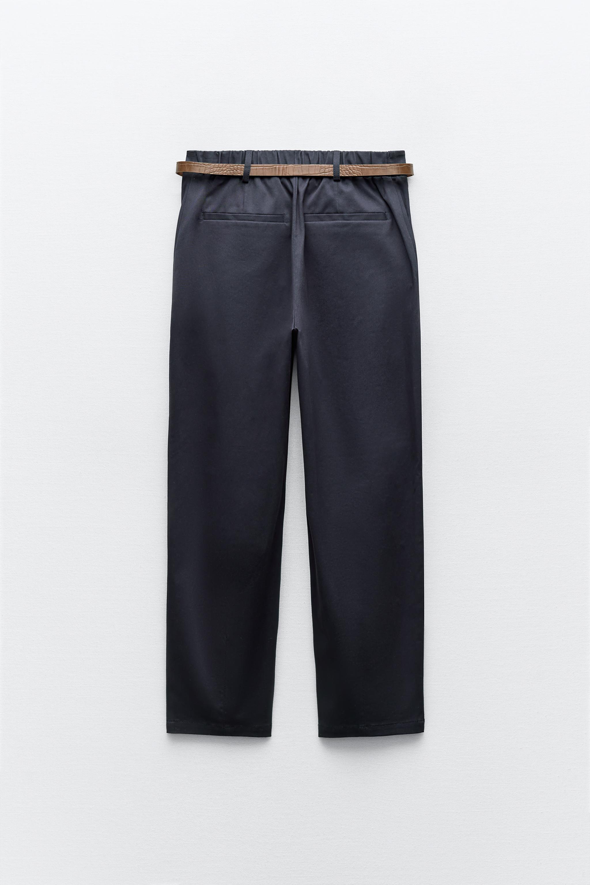 BELTED CHINO TROUSERS