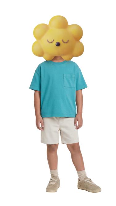 CAMISETA GARMENT DYED BOLSILLO - Azul de Zara