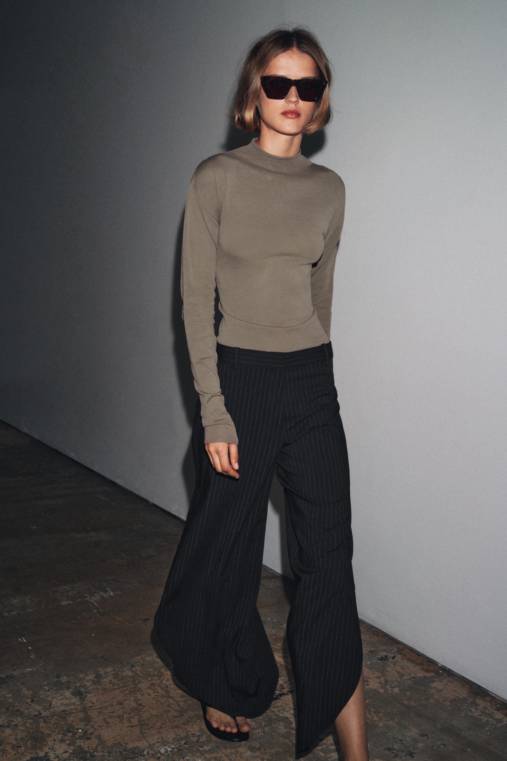VENTED PINSTRIPE PANTS ZW COLLECTION