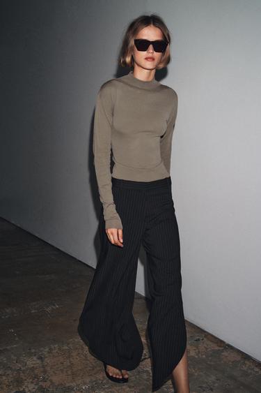 PINSTRIPED TROUSERS WITH VENTS ZW COLLECTION - striped by Zara - Image 3
