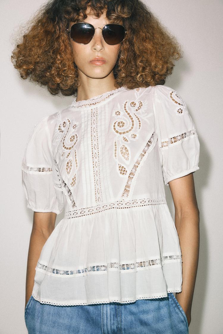 ZW COLLECTION ROMANTIC EMBROIDERED BLOUSE