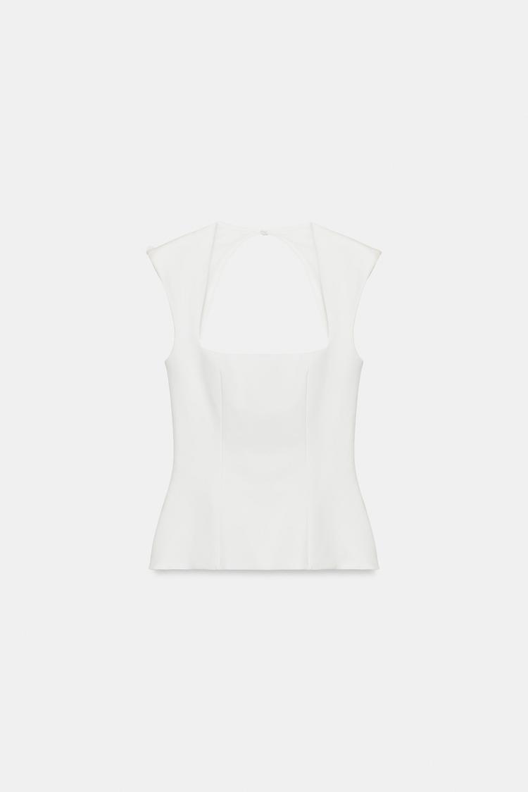 Top peplum con elástico 6