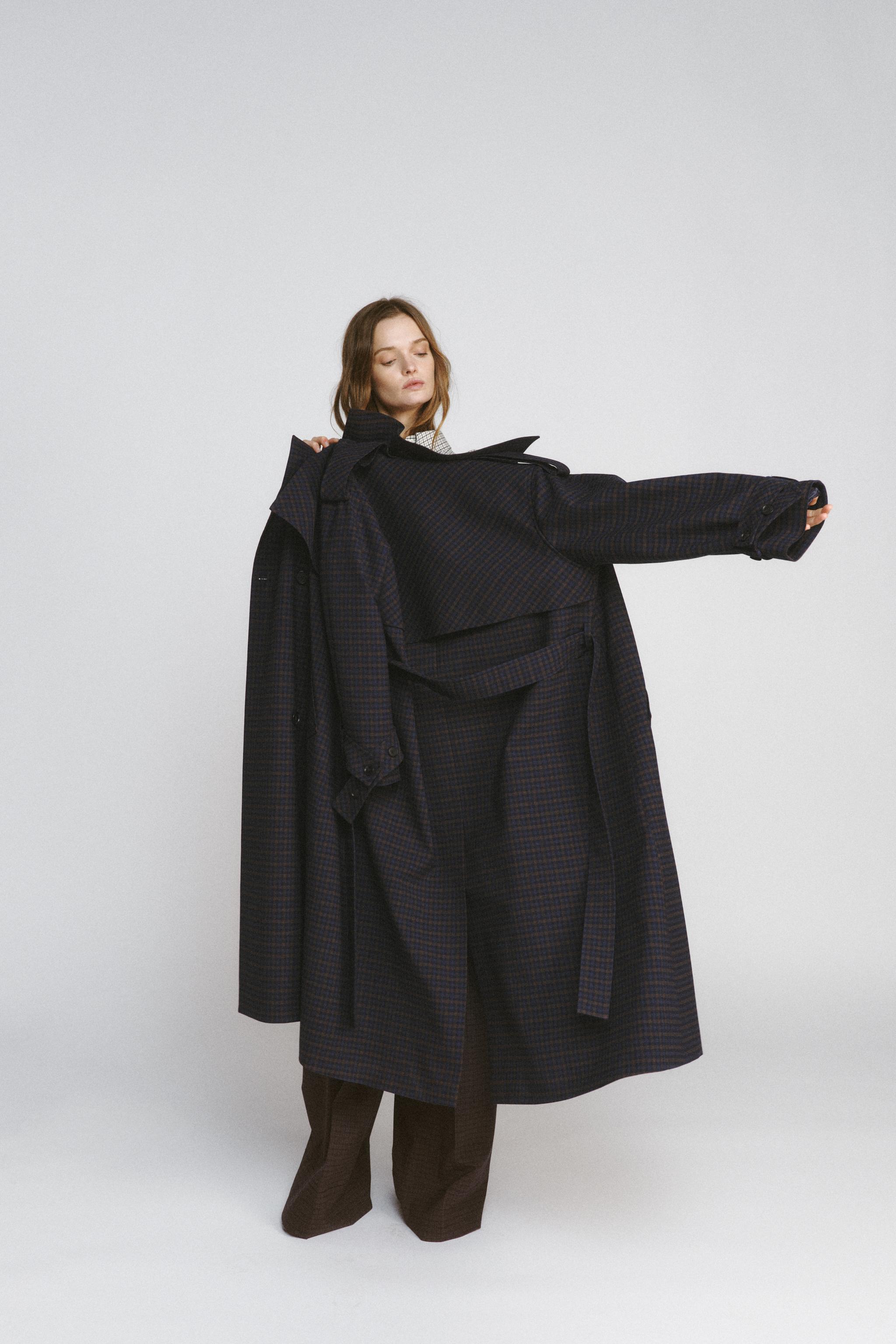 PLAID TRENCH COAT ZW COLLECTION LIMITED EDITION