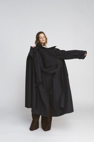 TRENCH À CARREAUX ZW COLLECTION ÉDITION LIMITÉE - Marron-Bleu de Zara - Image 2