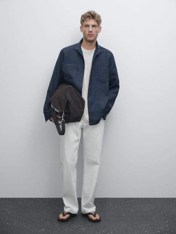 100% linen shirt with pintucks