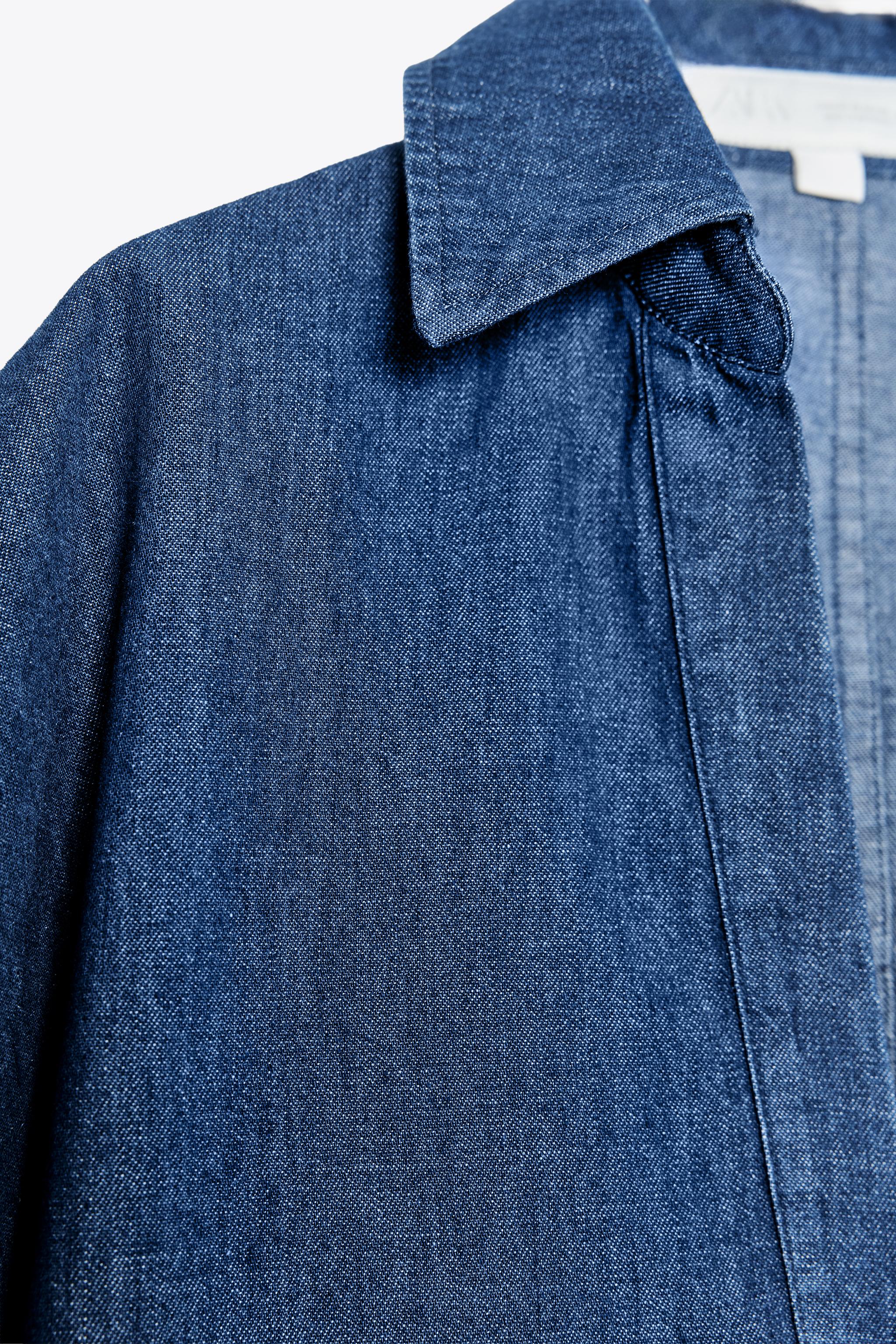 TRFデニムシャツ - ダークインディゴブルー | ZARA Japan / 日本