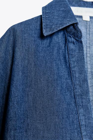 TRF DENIM SHIRT - Dark indigo by Zara - Image 6