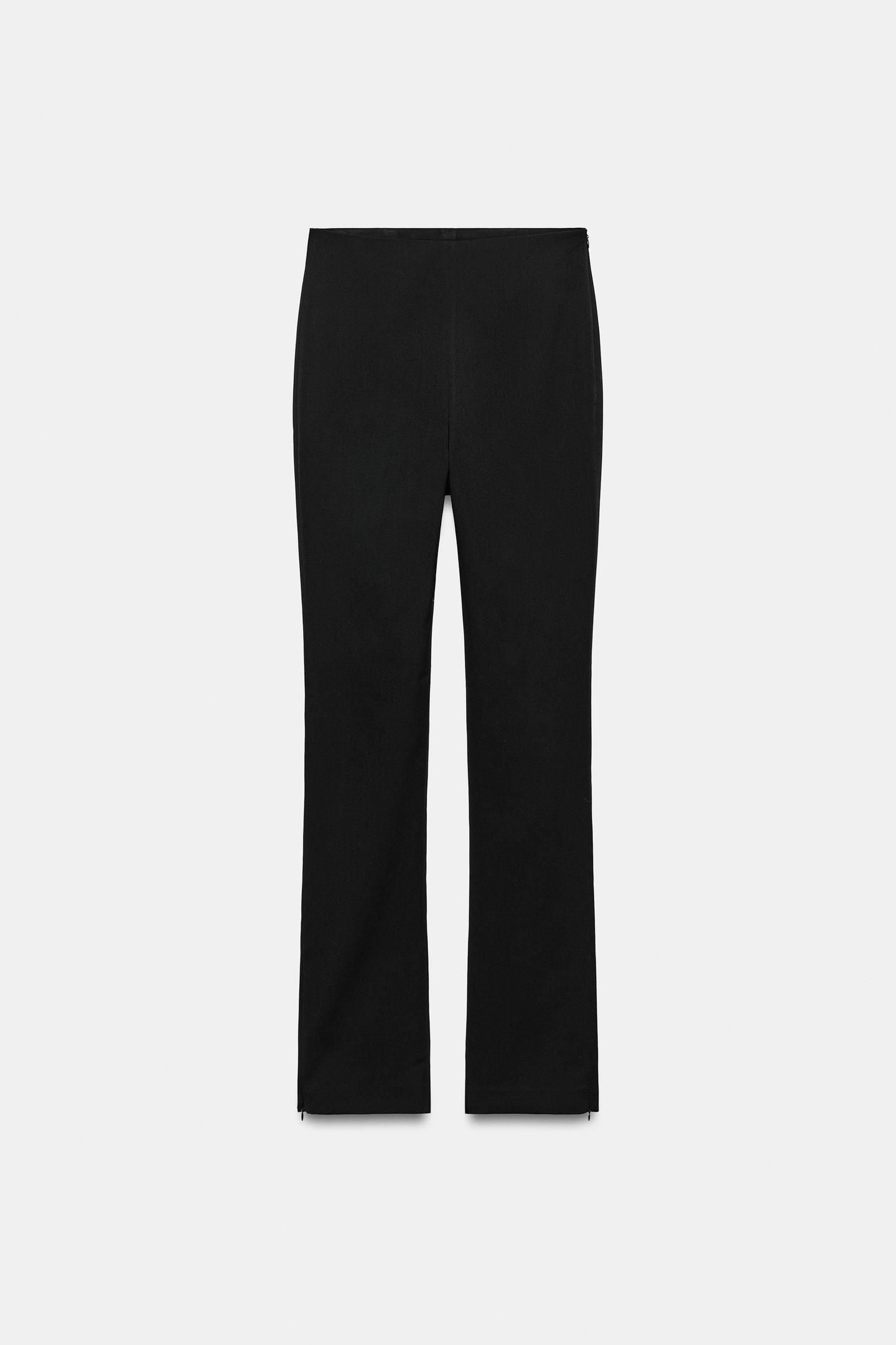 Женские брюки Zara ZW Collection Wool Straight, цвет: Чёрный — фото 6