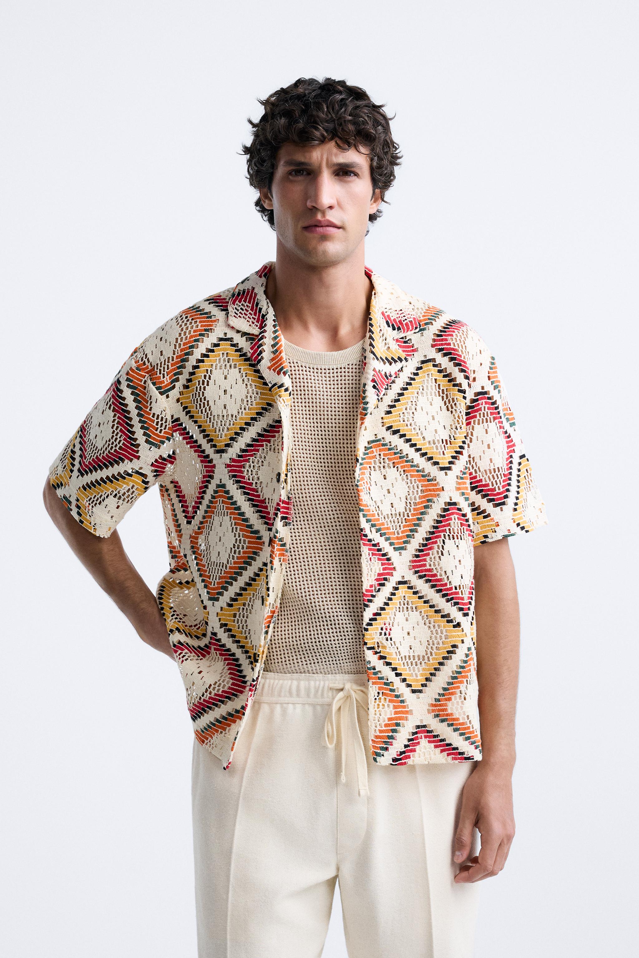 GEOMETRIC CROCHET SHIRT - Multicolored | ZARA United States