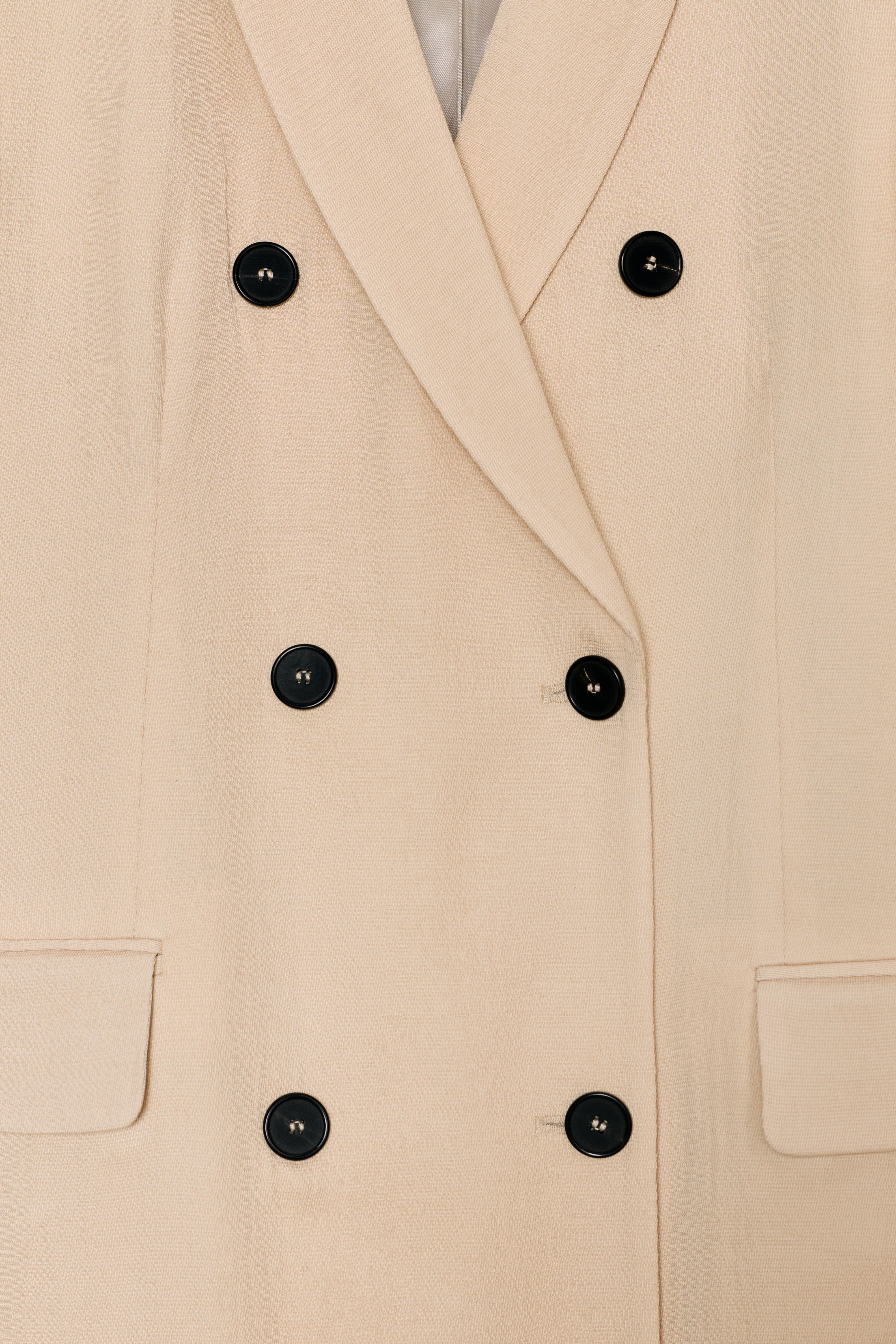 ZW COLLECTION FLOWY DOUBLE-BREASTED COAT