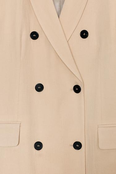 ZW COLLECTION FLOWING DOUBLE-BREASTED COAT - Beige by Zara - Image 10