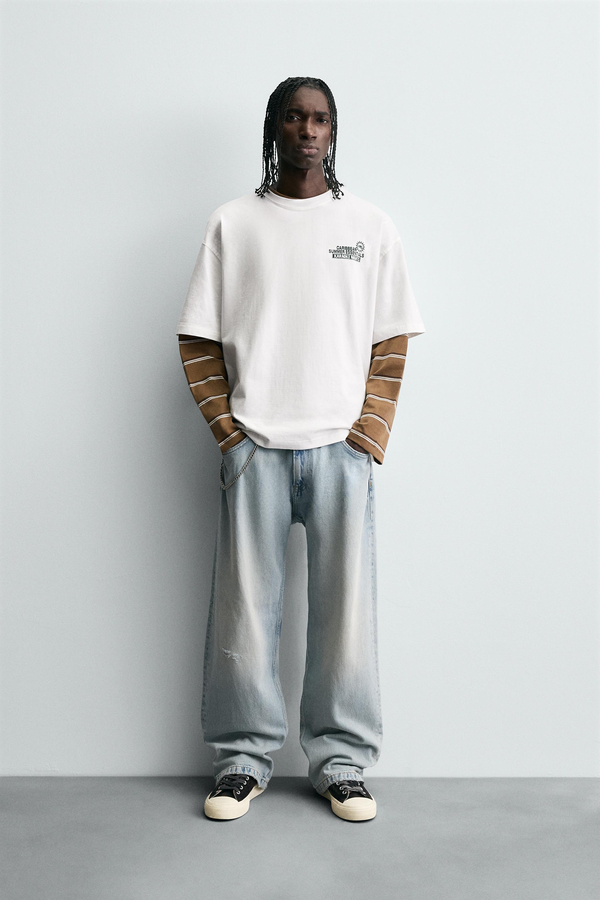 テキストプリントTシャツ - ホワイト | ZARA Japan / 日本