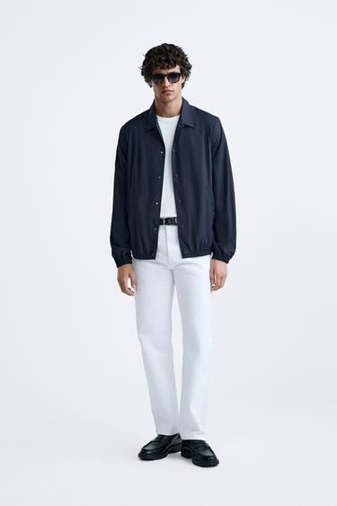 КУРТКА-РУБАШКА ИЗ ВЫСОКОТЕХНОЛОГИЧНОЙ ТКАНИ — МОРСКОЙ СИНИЙ от Zara — изображение 0