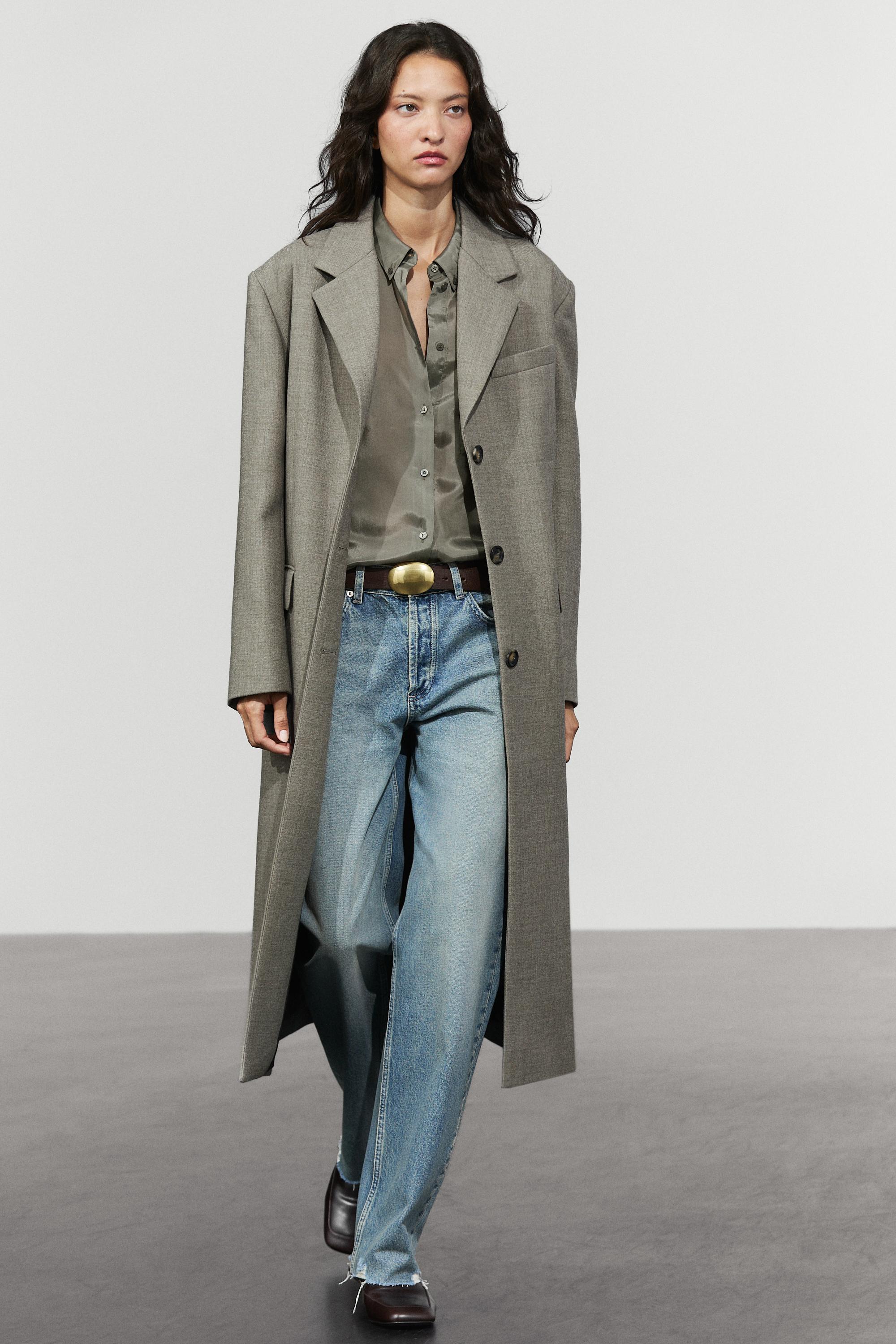 100% wool long coat