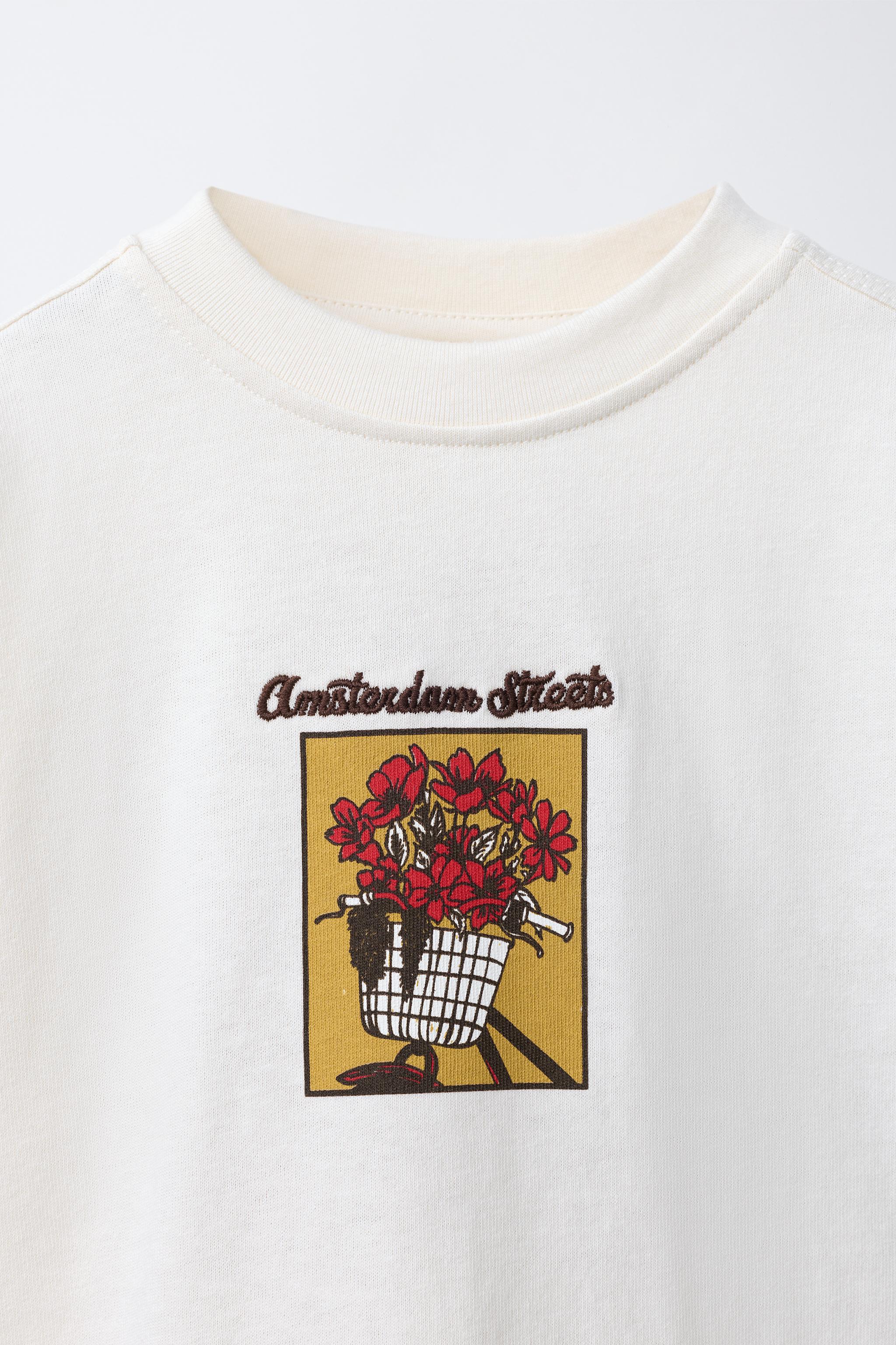 EMBROIDERED FLORAL T-SHIRT