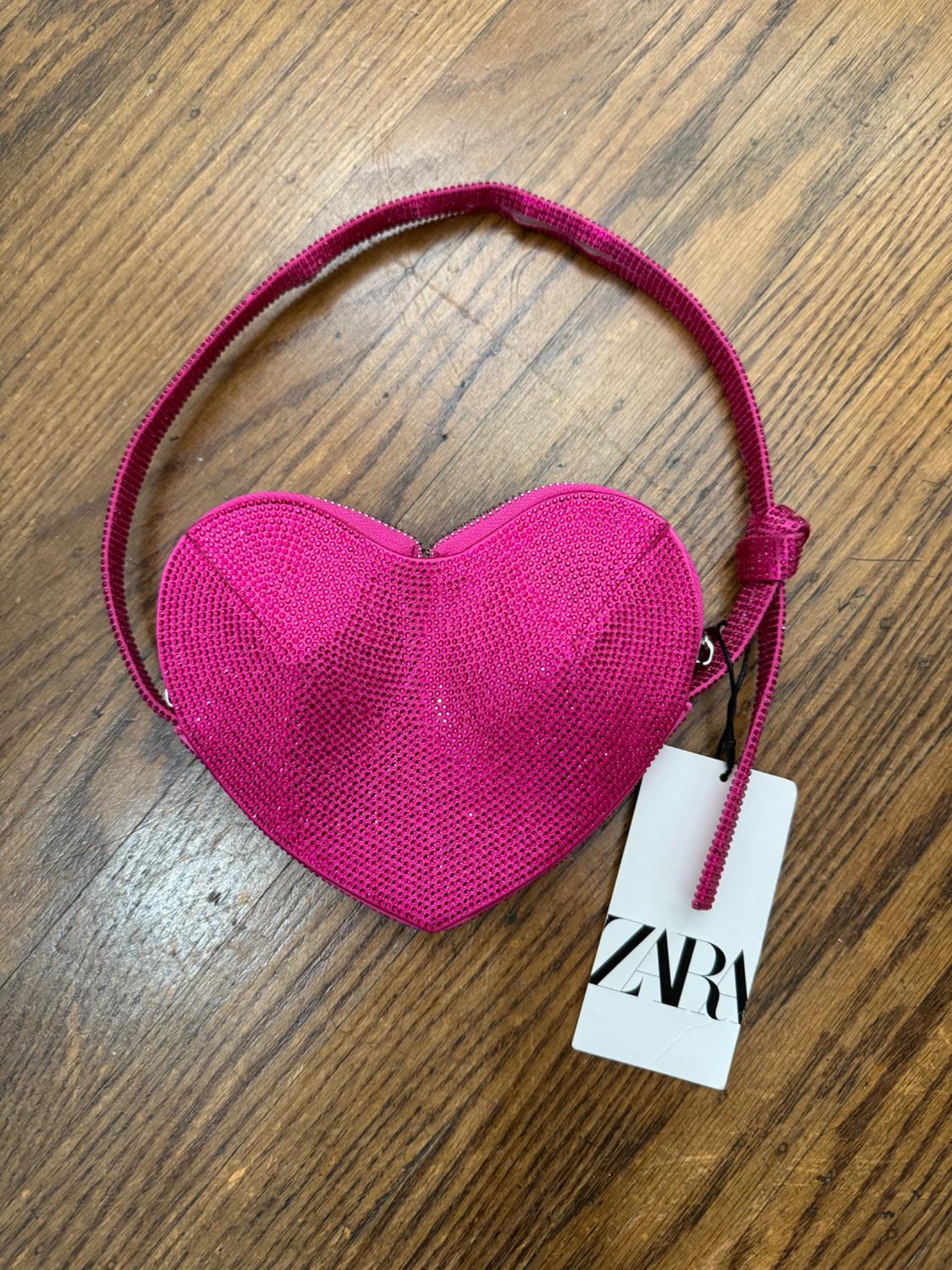 BOLSO HOMBRO CORAZÓN BRILLOS