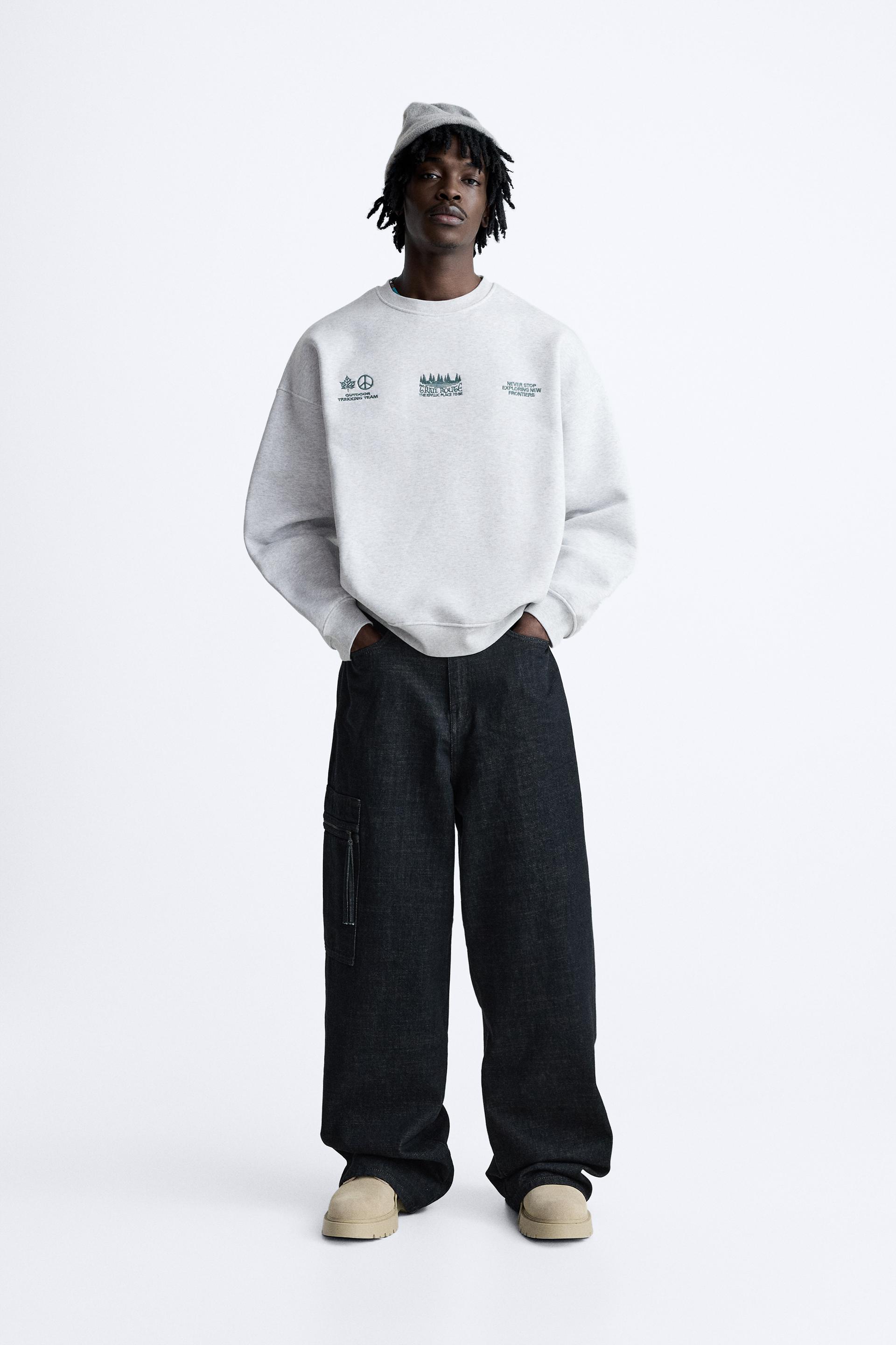 ZARA 2022-23FW Street Style Long Sleeves Cotton Sweatshirts (0962/402)