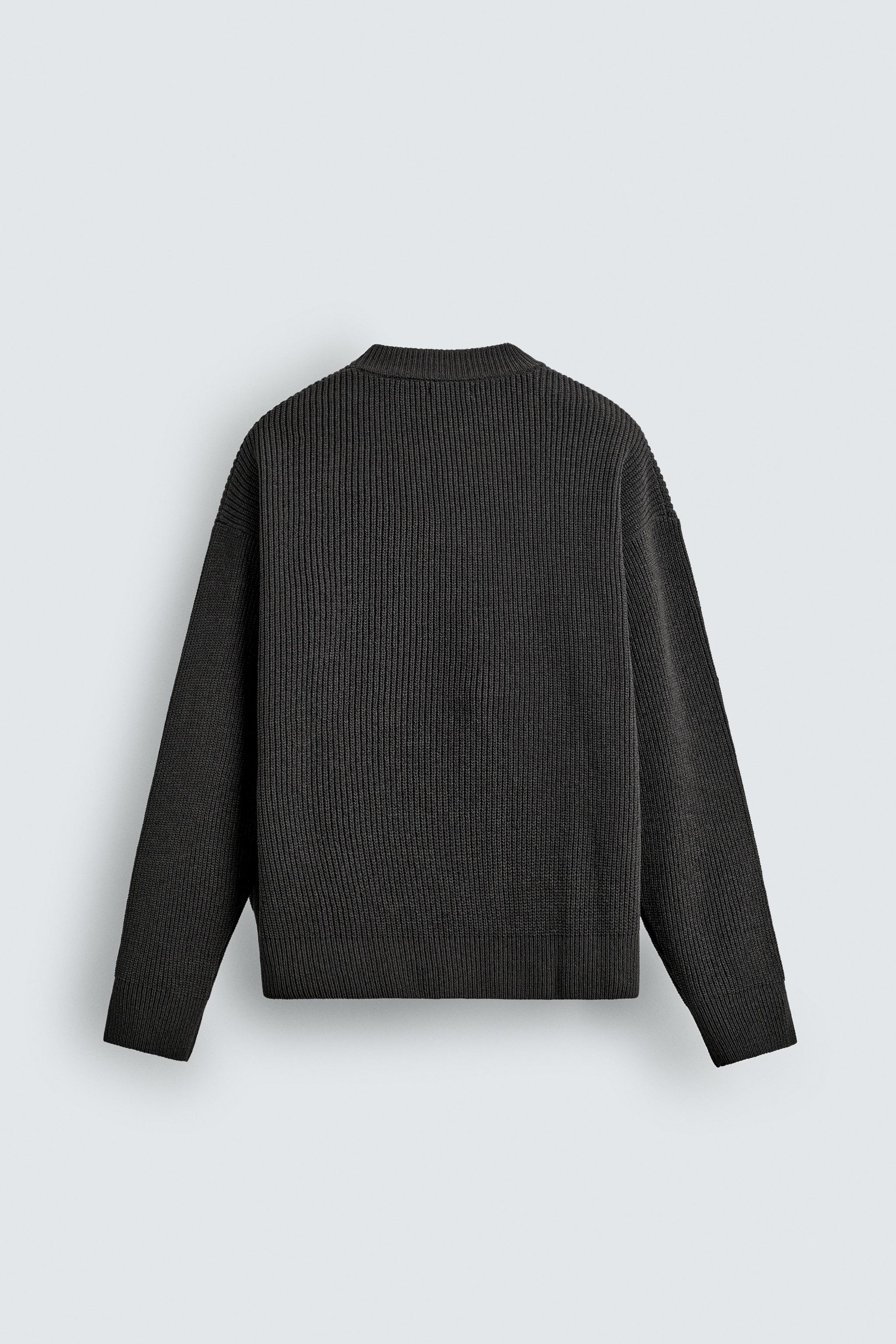 テクスチャー入りシェニールニットセーター - ブルー | ZARA Japan / 日本