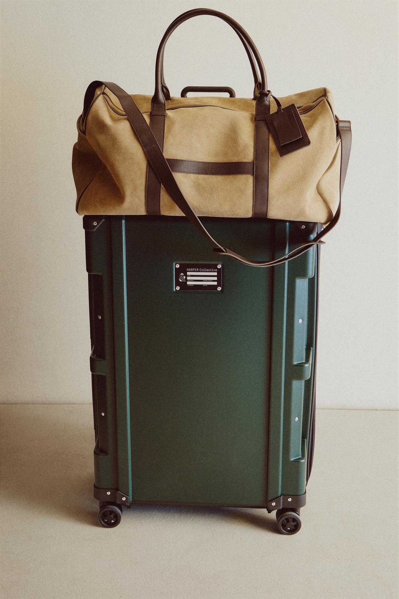 HARPER COLLECTIVE LARGE SUITCASE — Green
