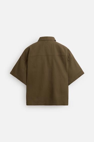 ZIP-UP POLO SHIRT - Brown by Zara - Image 7