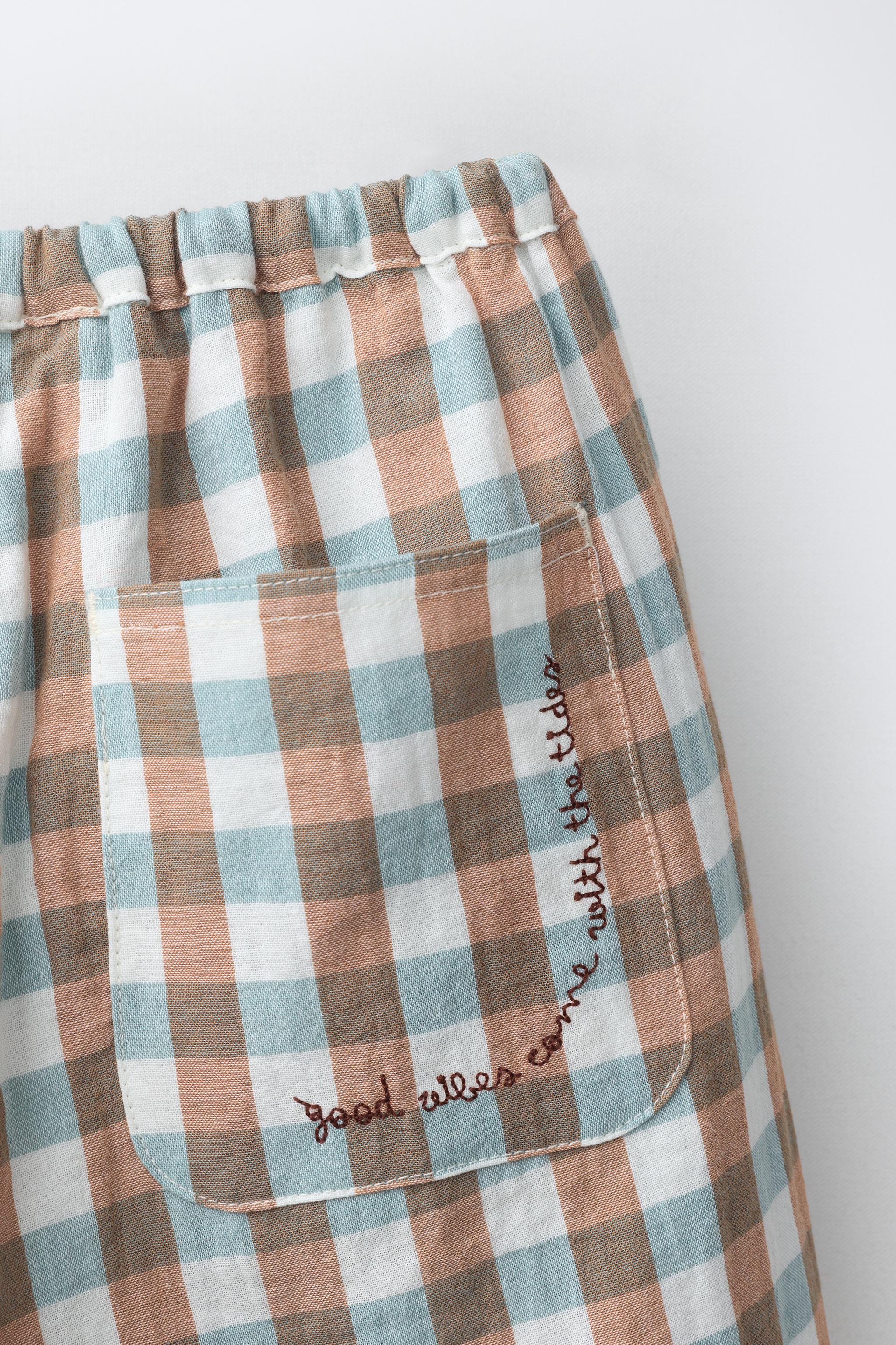 PANTALON BALLON À CARREAUX VICHY