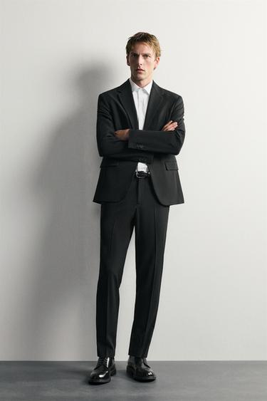 PANTALONI DE COSTUM CONFORTABILI - Negru de la Zara